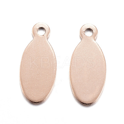Ion Plating(IP) 304 Stainless Steel Stamping Blank Tag Pendants X-STAS-D167-13RG-1