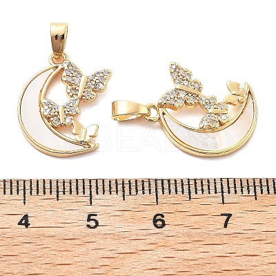 Brass Micro Pave Cubic Zirconia Pendants KK-L222-013G-1