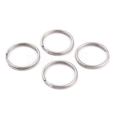 Non-Tarnish 304 Stainless Steel Split Key Rings STAS-H153-02P-1