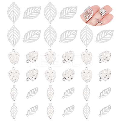 60Pcs 3 Style 304 & 316 Stainless Steel Charms STAS-UN0051-53-1