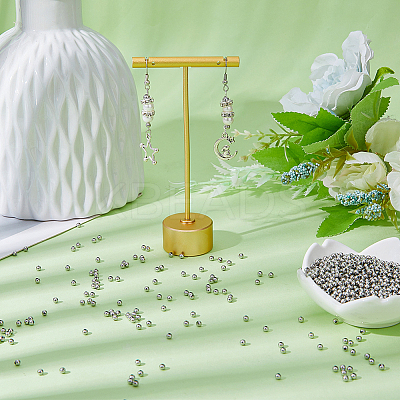 2000Pcs 304 Stainless Steel Hollow Round Seamed Beads STAS-DC0015-79-1