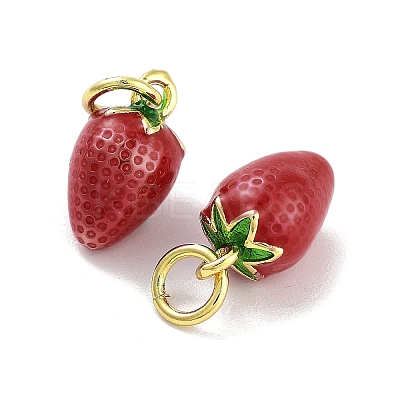 Rack Plating Brass Enamel Charms KK-Q775-18G-01-1