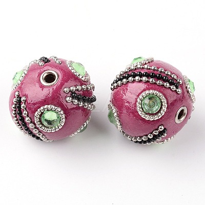 Handmade Indonesia Round Beads IPDL-I001-13AS-1
