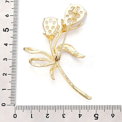 Flower Alloy Brooch JEWB-C037-33B-G-1