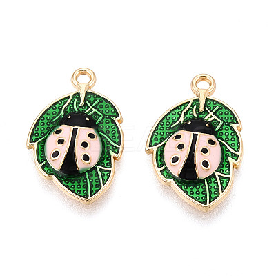 Alloy Enamel Pendants ENAM-N064-13KCG-1