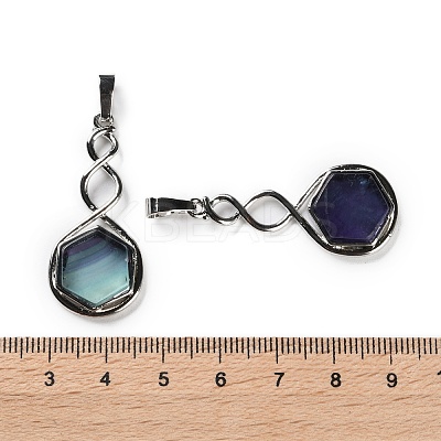 Natural Fluorite Pendants G-F777-05P-12-1
