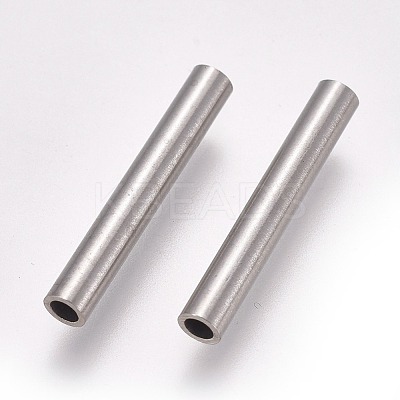 Non-Tarnish 304 Stainless Steel Tube Beads STAS-F224-01P-F-1