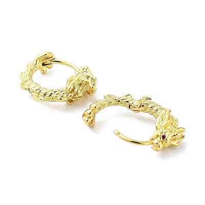 Rack Plating Brass Micro Pave Cubic Zirconia Hoop Earrings for Women EJEW-A038-03G-1