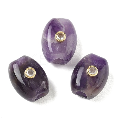Natural Amethyst European Beads GG-CBA105B-02B-G-1