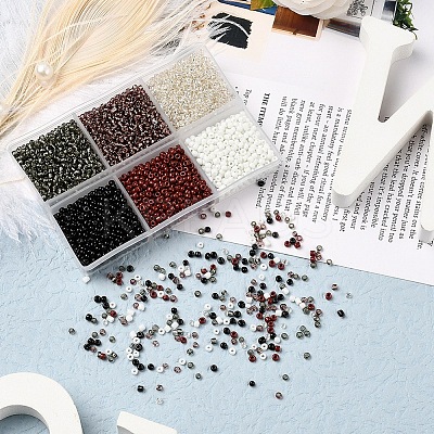 4500Pcs 6 Style 12/0 Glass Seed Beads SEED-YW0001-27E-1