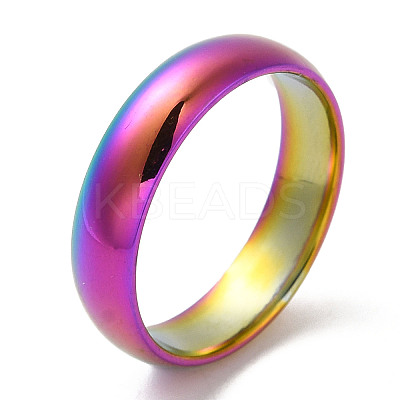 Ion Plating(IP) 304 Stainless Steel Flat Plain Band Rings STAS-I160-B-18mm-M-1