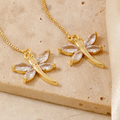 Elegant 3D Dragonfly Ear Thread ZC2846-1