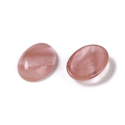 Cherry Quartz Glass Cabochons G-B080-01A-29-1
