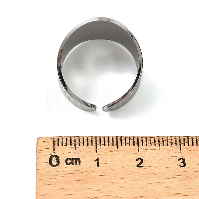 201 Stainless Steel Cuff Rings LS-RJEW-F190-01P-1