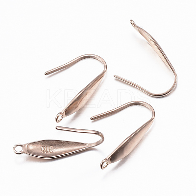 Ion Plating(IP) 316 Surgical Stainless Steel Earring Hooks X-STAS-H392-03RG-1
