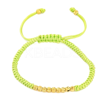 Polyester Cord Braided Bead Bracelets for Women BJEW-L698-01G-02-1