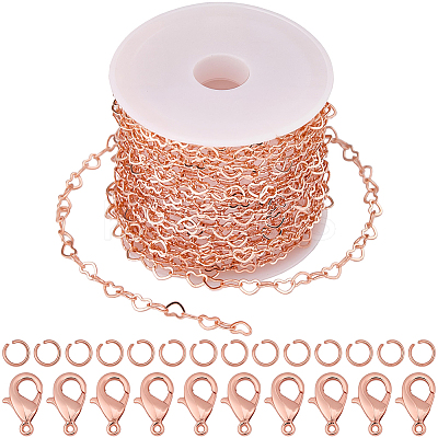 5M Brass Heart Link Chains FIND-BM0001-74-1