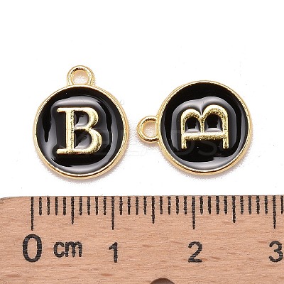 Golden Plated Alloy Charms LS-ENAM-S118-02B-1