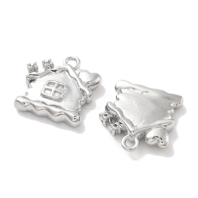 Micro Pave Cubic Zirconia Pendants KK-M102-10P-1
