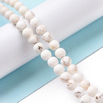 Natural Magnesite Round Bead Strands X-G-L358-4mm-02-1