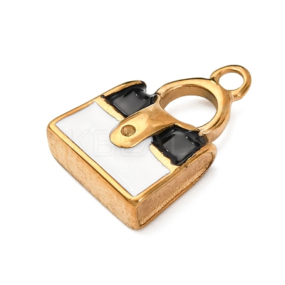 304 Stainless Steel Enamel Pendants STAS-B112-01G-08-1