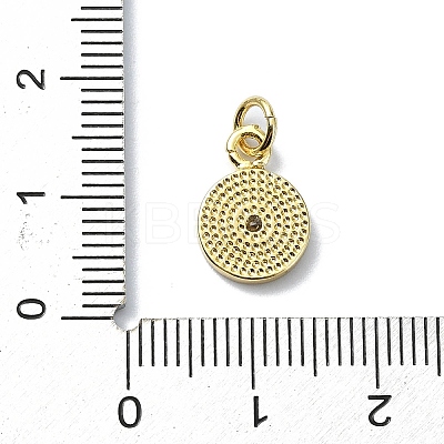 Star Theme Brass Micro Pave Clear Cubic Zirconia Pendants KK-H475-52G-02-1