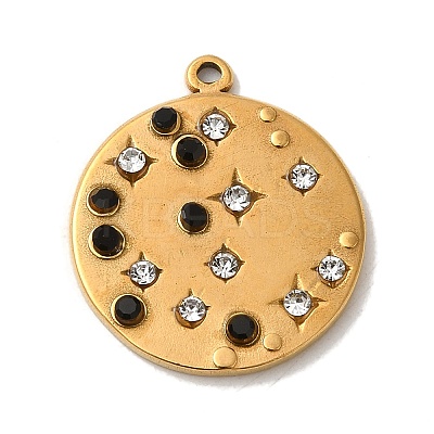 304 Stainless Steel Rhinestone Pendants LS-STAS-Q309-14G-1
