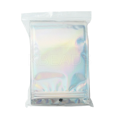 Thanksgiving Day Theme Rectangle Zip Top Plastic Glitter Holographic Bags OPP-FS0001-16A-1