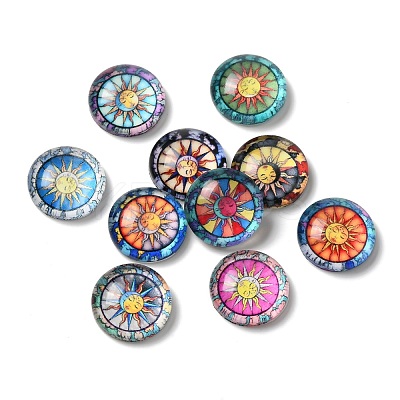 Glass Cabochons GLAA-B011-08-1