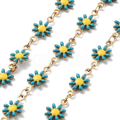 Ion Plating(IP) 304 Stainless Steel Handmade Beaded Chain CHS-K019-06G-03-1