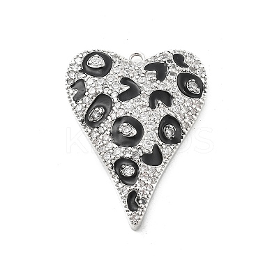 Brass Micro Pave Clear Cubic Zirconia Pendants KK-L228-43B-P-1