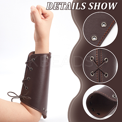 Adjustable PU Leather Cord Bracelet with Wax Cotton Cords LS-AJEW-WH0248-455A-1