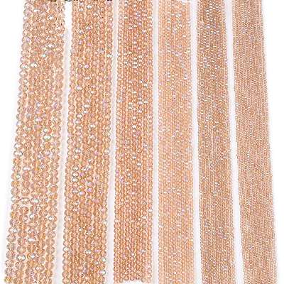 Electroplate Glass Beads Strands EGLA-A044-T6mm-L20-1