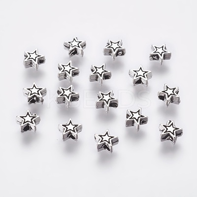 Tibetan Style Alloy Beads TIBEB-01-AS-NR-1