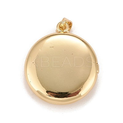 Brass Micro Pave Cubic Zirconia Locket Pendants KK-A161-53G-1