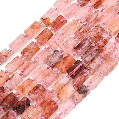 Natural Hematoid Quartz/Ferruginous Quartz  Beads Strands G-H352-A01-04-1