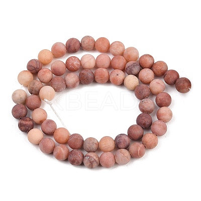 Natural Pink Aventurine Beads Strands LS-G-G716-01-6mm-1