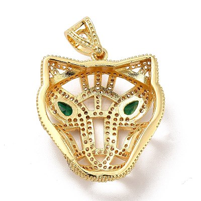 Brass Clear Cubic Zirconia Pendants KK-H433-42G-1