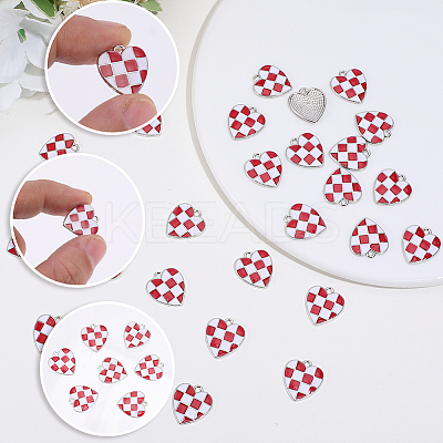 30Pcs Alloy Enamel Pendants ENAM-SC0007-61A-1