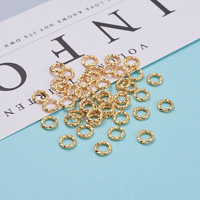 Brass Open Jump Rings X-KK-F824-110A-G-1