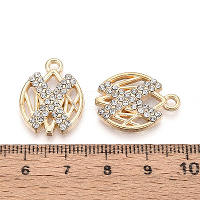 Alloy Rhinestone Pendants FIND-N008-04KCG-1