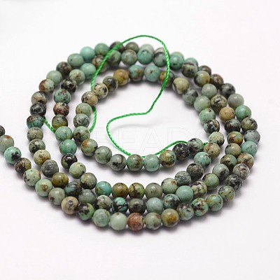 Natural African Turquoise(Jasper) Beads Strands X-G-N0188-02-3mm-1