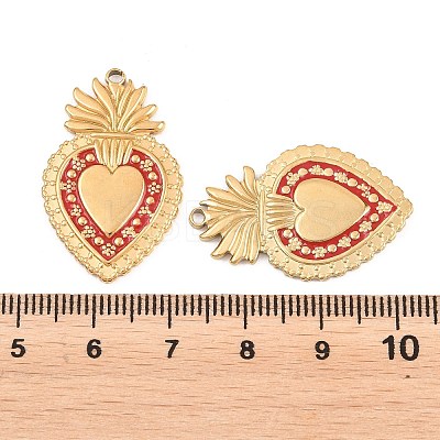 304 Stainless Steel Enamel Pendants STAS-K293-33G-02-1