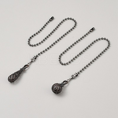 2Pcs 2 Styles Alloy Ceiling Fan Pull Chain Extenders AJEW-WH20020-055EB-1