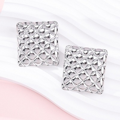 304 Stainless Steel Stud Earrings for Women LS-EJEW-K306-08P-1