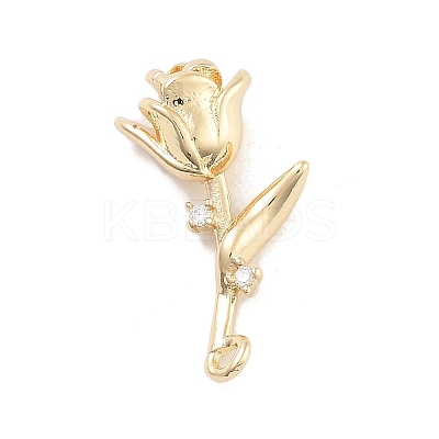 Brass Pave Clear Cubic Zirconia Pendants LS-KK-Z061-12G-1
