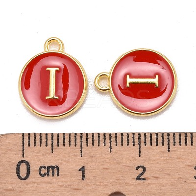 Golden Plated Alloy Enamel Charms ENAM-S118-03I-1
