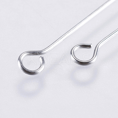 Non-Tarnish 304 Stainless Steel Eye Pins X-STAS-F146-03P-40mm-1