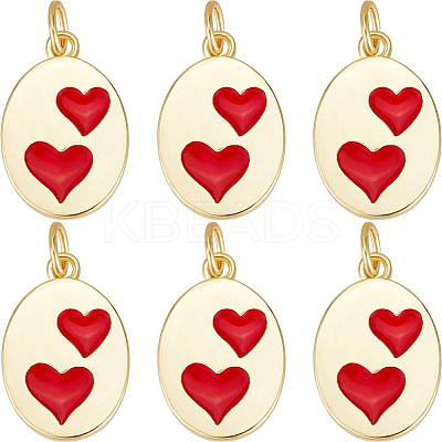 Real 18K Gold Plated Brass Charms KK-BBC0012-35-1