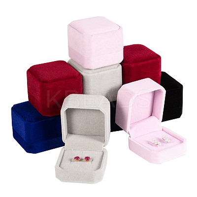 Square Velvet Ring Boxes VBOX-BC0001-01-1